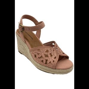 Lucky Brand Women's Coyna Platform Espadrille Wedge Sandals Bellini - Medium